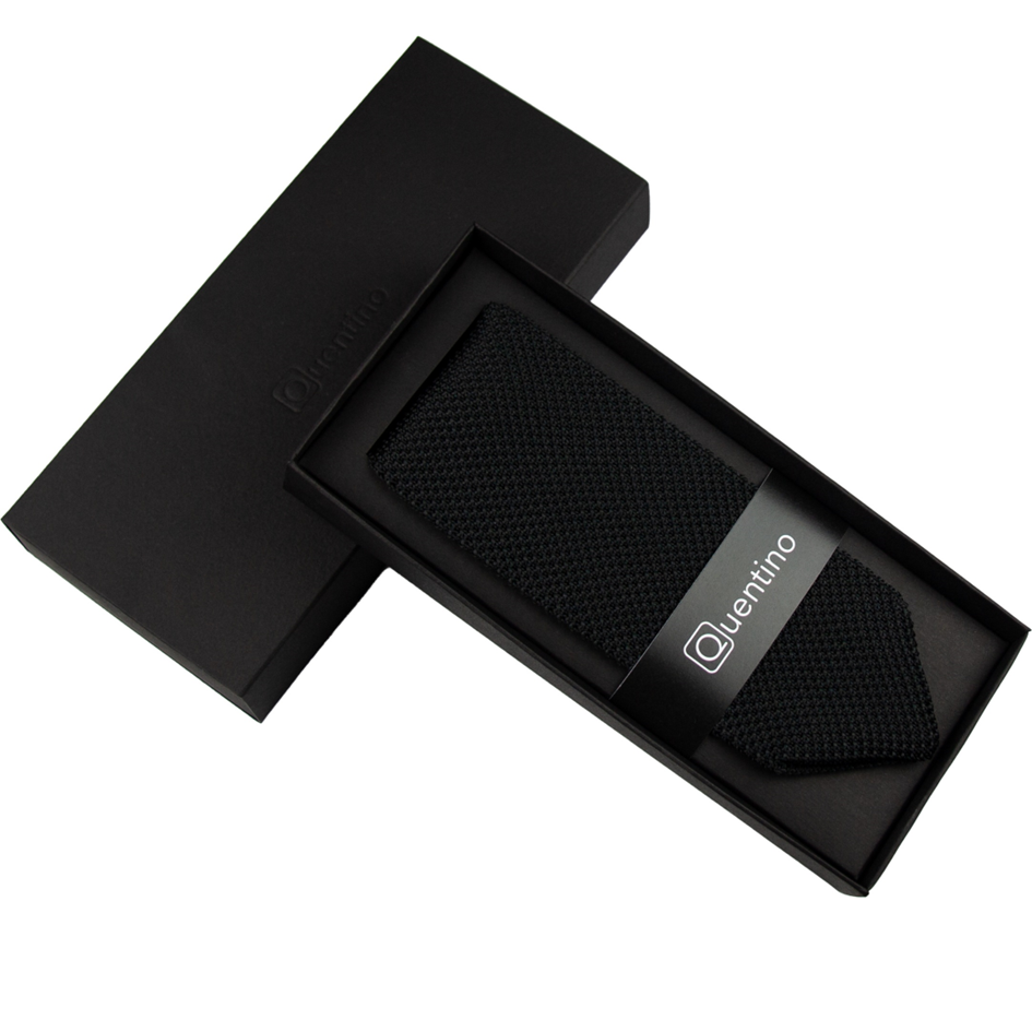 Černá pletená pánská kravata