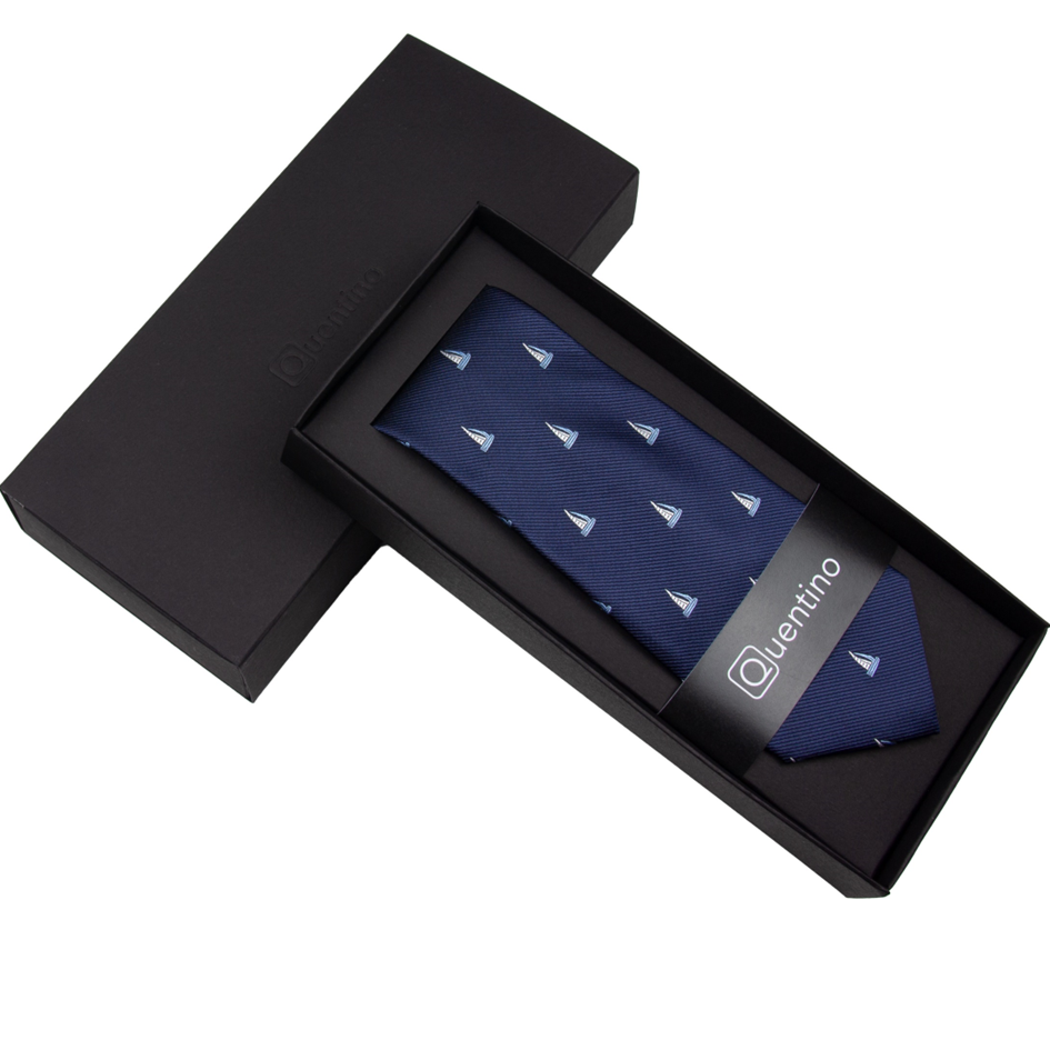 Tmavě modrá pánská kravata PLACHETNICE