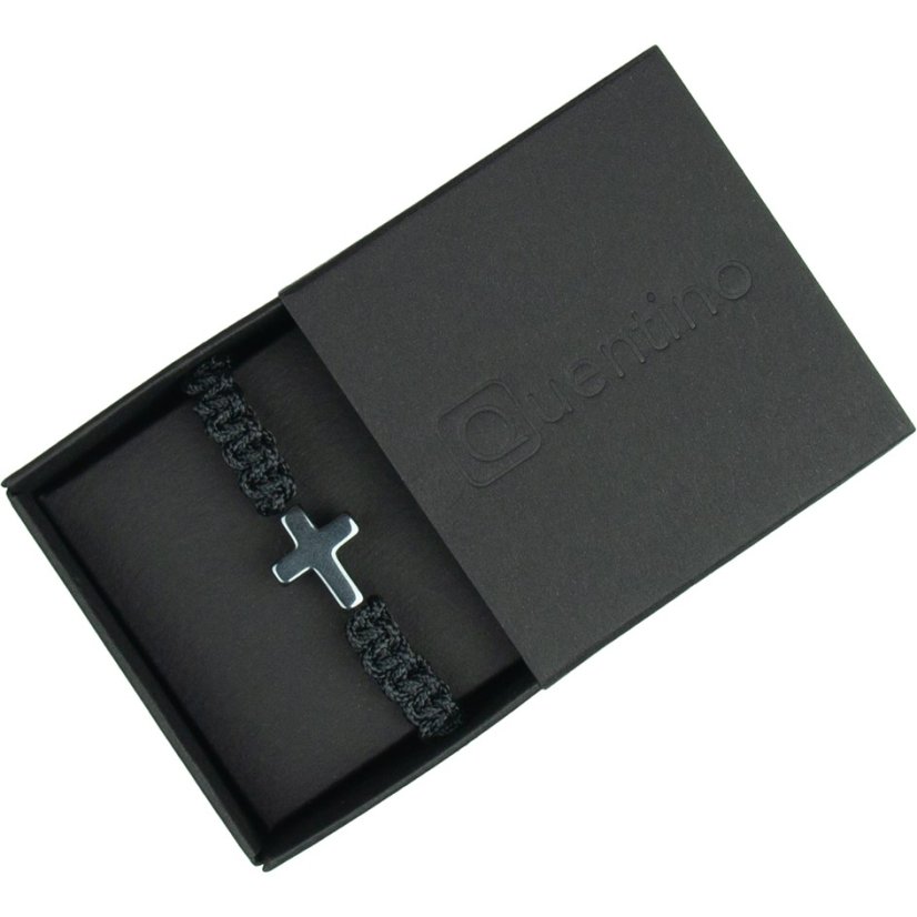 Pánský pletený náramek s křížkem