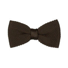 Hnědý dětský pletený motýlek