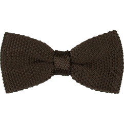 Hnědý pánský pletený motýlek