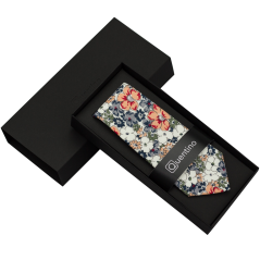 Barevná pánská bavlněná kravata s květy