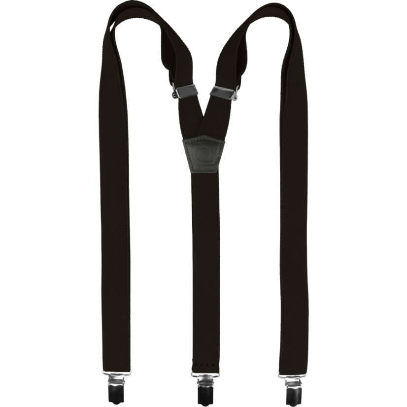 Tmavě hnědé dětské kšandy - Dĺžka: 80cm (pro děti do 150cm)