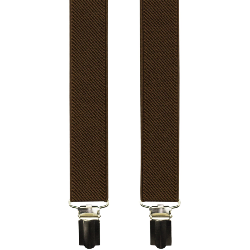 Brown Children's Suspenders - Length: 80cm (pro děti do 150cm)