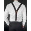 Dark Grey Men's Accessory Set with Paisley Pattern – Suspenders, Bow Tie and Pocket Square