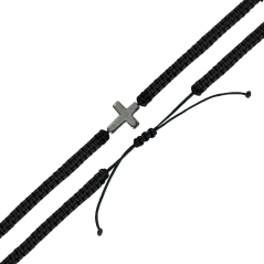 Men's Braided Bracelet with Cross