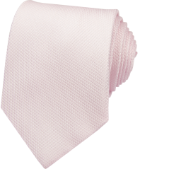 Světlounce růžová (blush pink) pánská kravata s jemnou strukturou