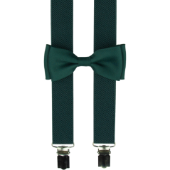Emerald Green Children's Suspenders with Bow Tie