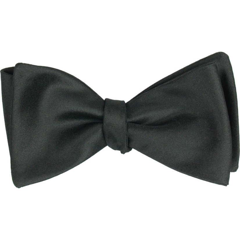 Černý vázací pánský motýlek matný