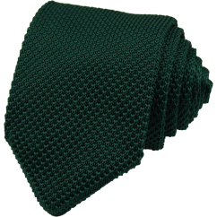 Smaragdově zelená pletená pánská kravata