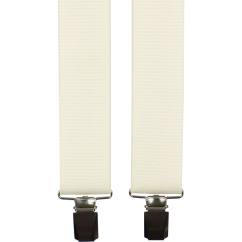 Cream (ECRU) Men's Wide Suspenders