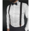 Dark Grey Men's Accessory Set with Paisley Pattern – Suspenders, Bow Tie and Pocket Square