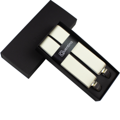 Smetanové (ECRU) pánské široké kšandy