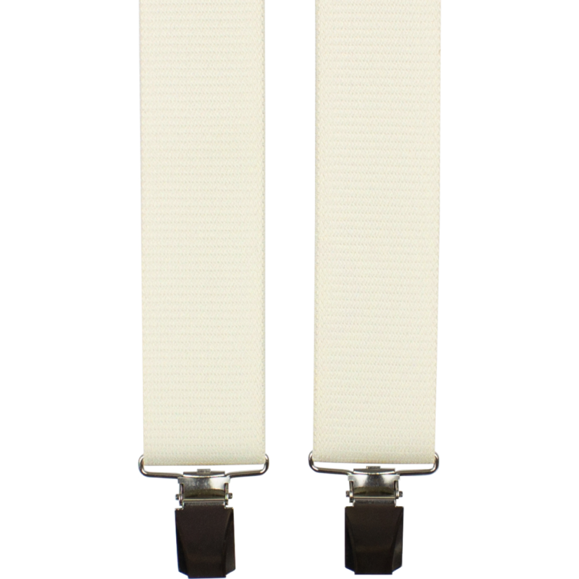 Cream (ECRU) Men's Wide Suspenders