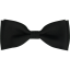 Black Men's Matte Bow Tie