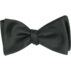 Černý vázací pánský motýlek matný