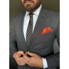 Brick Men's Pocket Square Mat/Gloss