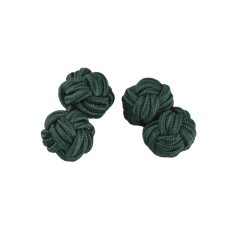 Emerald green knot cufflinks