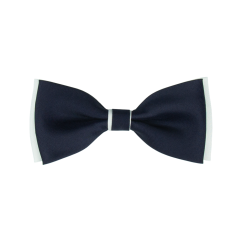 Dark Navy Blue & White Children's Bow Tie Matte