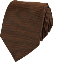 Hnědá pánská kravata se strukturovaným vzorem