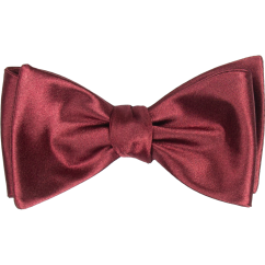 Burgundy Red Self-Tie Men's Bow Tie Shiny