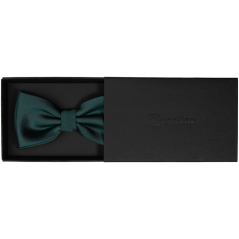 Smaragdově zelený pánský motýlek s vyšitými proužky