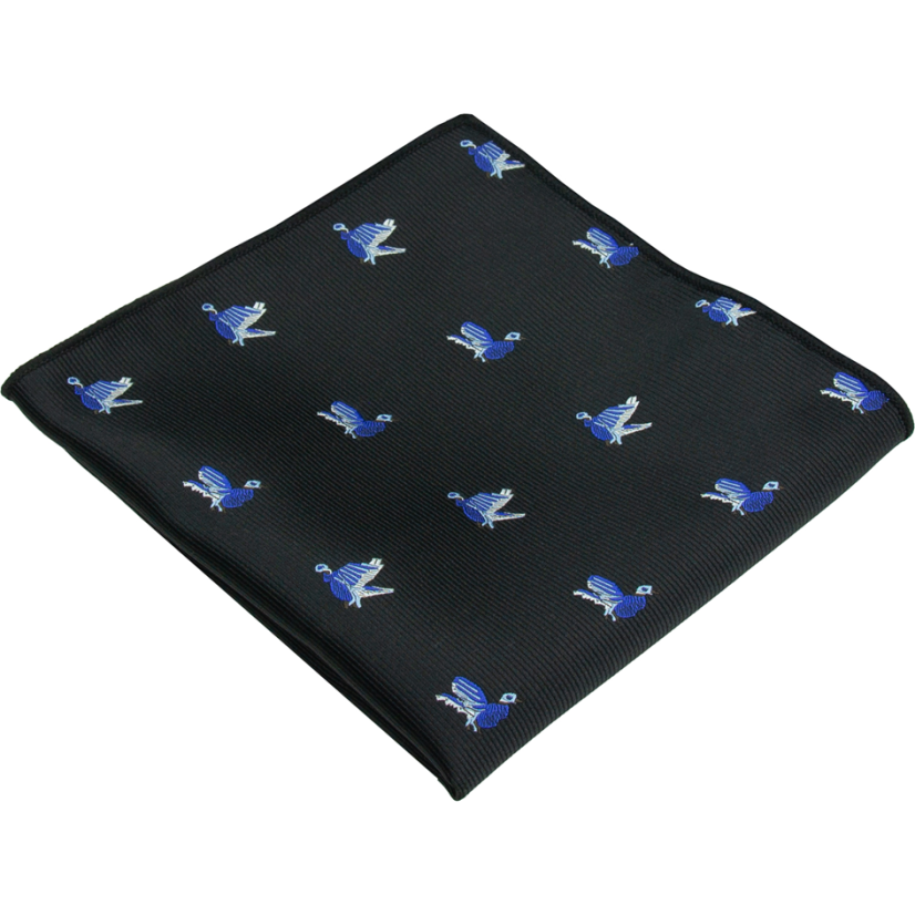 Black Men's Pocket Square PARTRIDGE