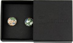 Barevné manžetové knoflíčky s květy