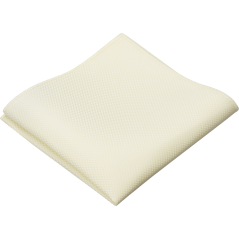 Cream (Ecru) Men's Pocket Square with Subtle Texture