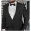 Black Men's Accessory Set with Black Pattern – Suspenders, Bow Tie and Pocket Square