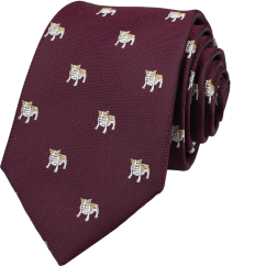 Bordó pánská kravata BULDOČCI