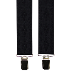 Černé pánské široké kšandy s elegantním vzorem