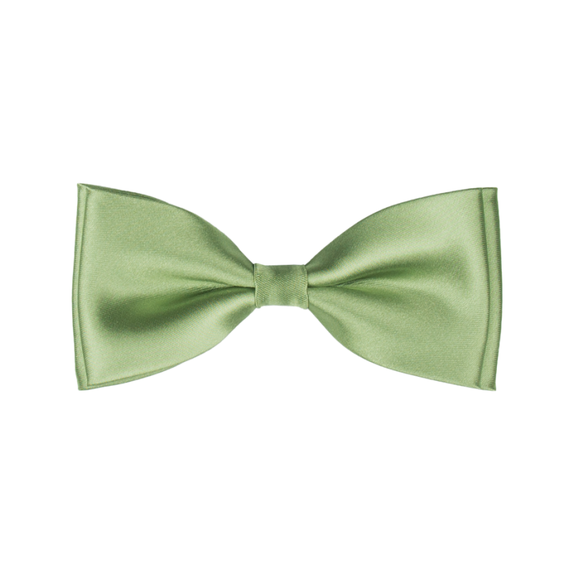 Zelený (sage green) dětský motýlek lesklý