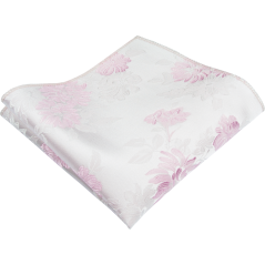 Světlounce růžový pánský kapesníček s jemným květinovým vzorem