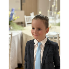 Světle modrá dětská kravata matná