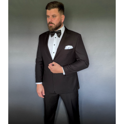 Čierny pánský motýlik matný – elegantný butterfly