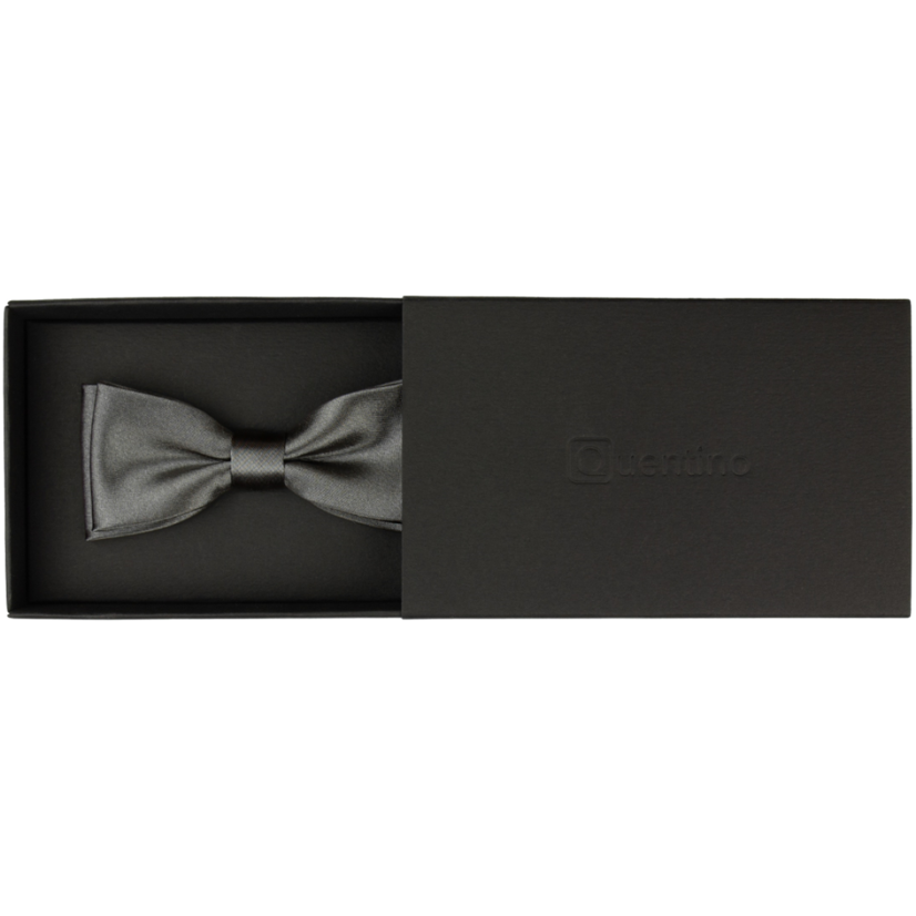 Grafitově šedý dětský motýlek lesklý