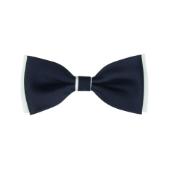 Tmavě modro bílý dětský motýlek matný