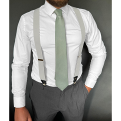 Šalvějově zelená (sage green) pánská kravata