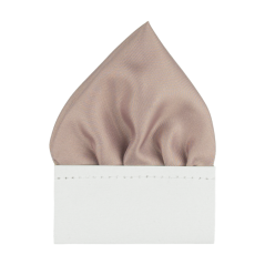 Tmavě pudrový pánský kapesníček do saka matný