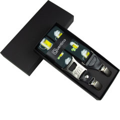 Pivní tmavě šedé pánské kšandy s otvírákem