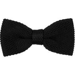 Černý pánský pletený motýlek