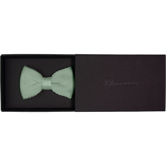 Šalvějově zelený (sage green) dětský pletený motýlek