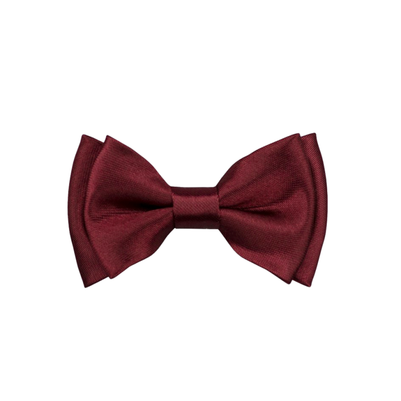 Vínově červený dětský MINI motýlek lesklý