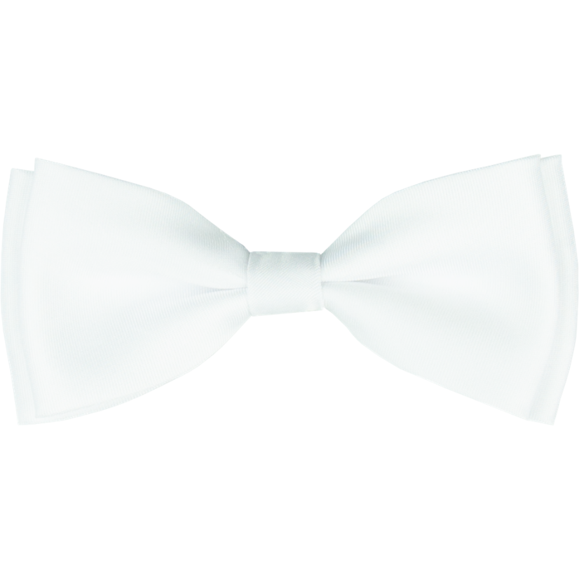 Bílý pánský motýlek matný