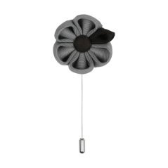 Grey Lapel Flower