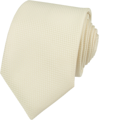Smetanová (ecru) pánská kravata s jemnou strukturou