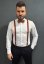 Brick Red Men's Suspenders - Length: 120cm