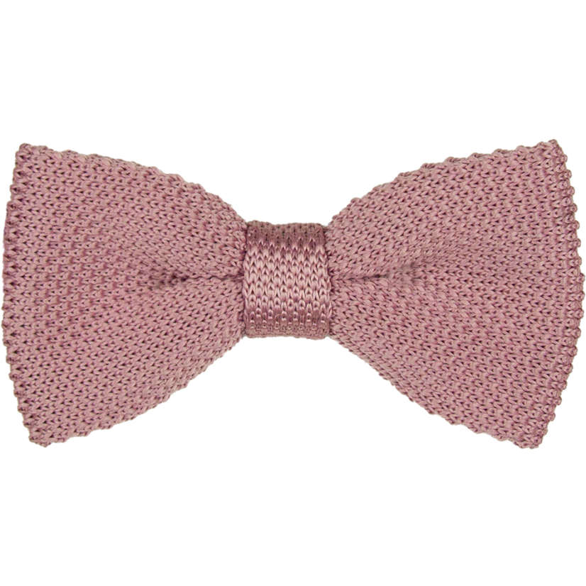 Starorůžový pánský pletený motýlek