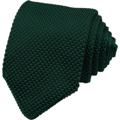 Smaragdově zelená pletená pánská kravata